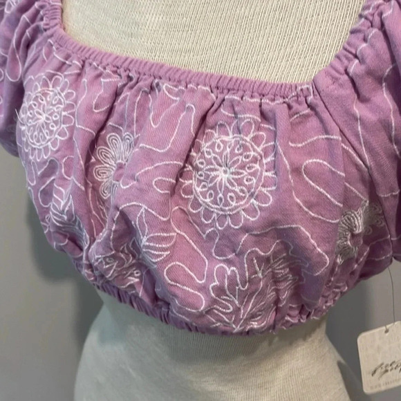 NWT!! Free People - Lotus Set Dress (Top Only) - Orchid/White Combo - Size XS - Picture 9 of 10